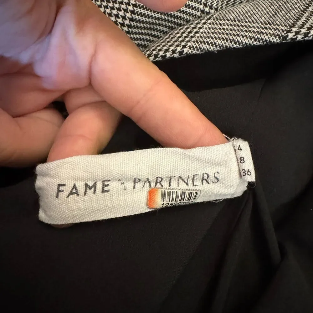 REVOLVE Fame And Partners Women's Everly Houndstooth Sheath Midi Dress - Size 4 - Picture 7 of 8